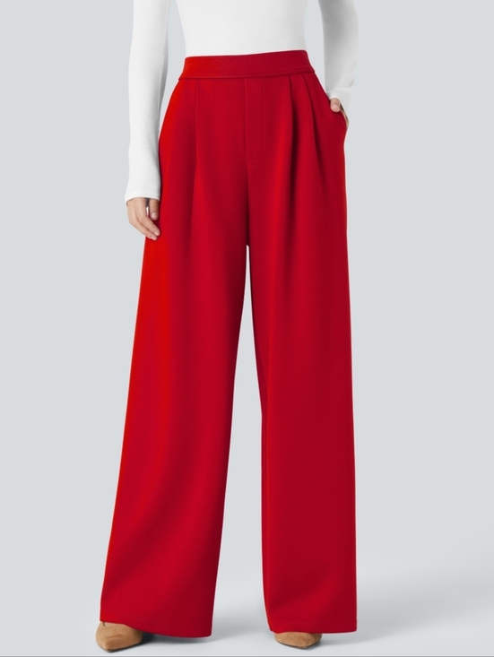 HALARA Pants - HALARA Flex High Waist Wide Leg Pants Red Size XL